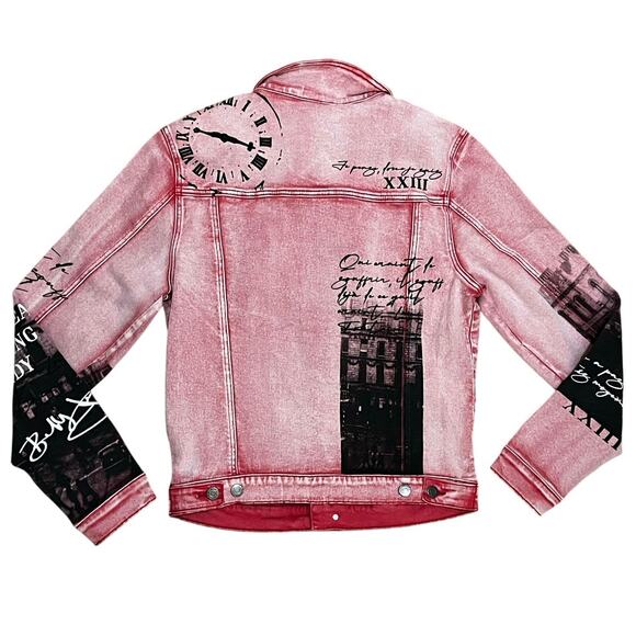 Si tu veux red men’s jeans jacket medium - Picture 5 of 5